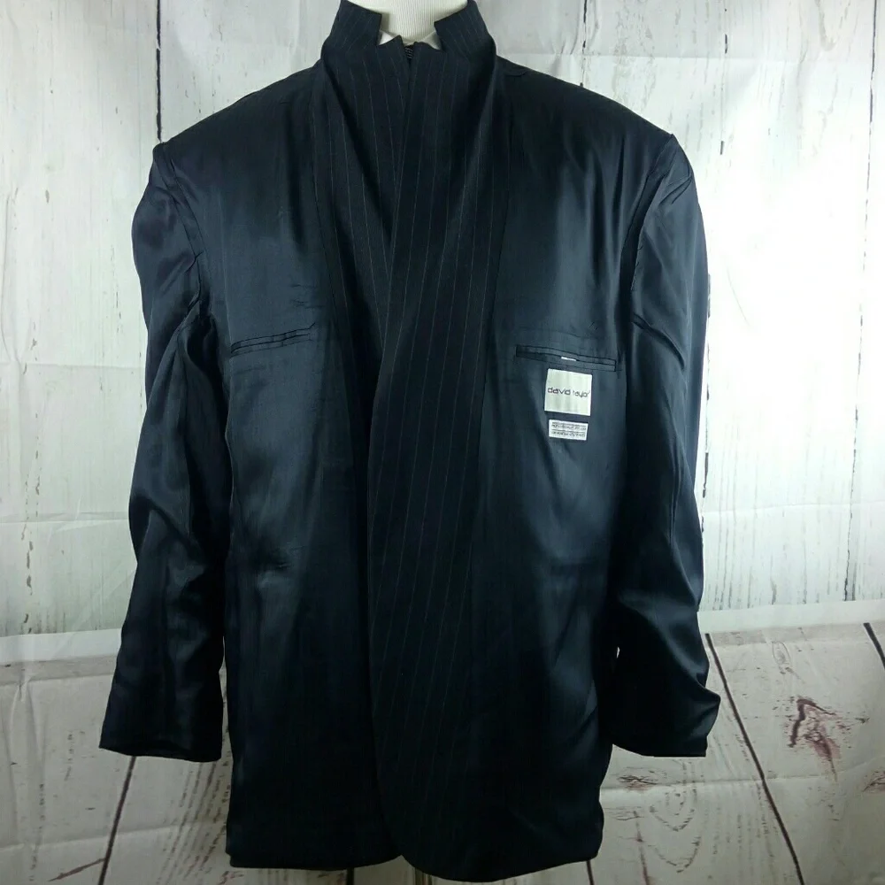 David Taylor Dark Blue Suit Blazer Jacket 48R